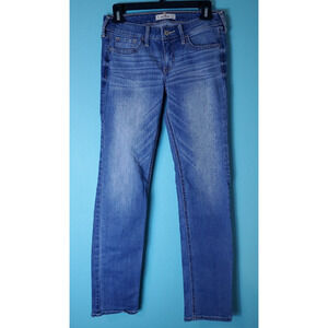 Hollister Jeans Womens 26x32 Blue Distressed Denim Cotton Blend
